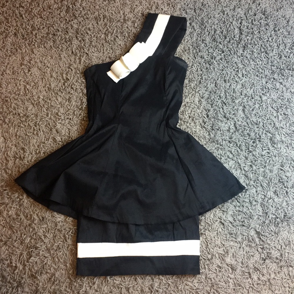 Jessica McClintock dress with curled fabric detail